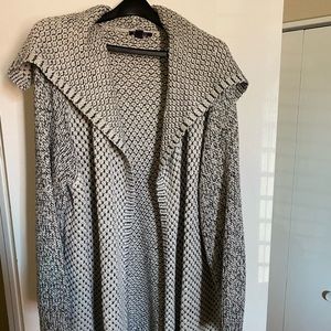 Long knit cardigan